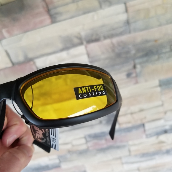 Sunglasses Motorcycle Yellow Outdoor Men Wheelie Padded Shatterproof UV400 Lens - Picture 8 of 11